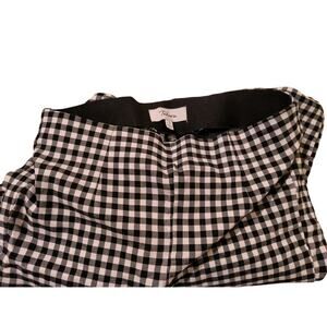Takara Slip On Pants Women's Size Small Plaid Flat Front Cropped Stylish